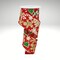 2.5"x10yd Gingerbread Cookies Christmas Wired Ribbon – Red Holiday Ribbon for Wreaths & Bows-RGE188524